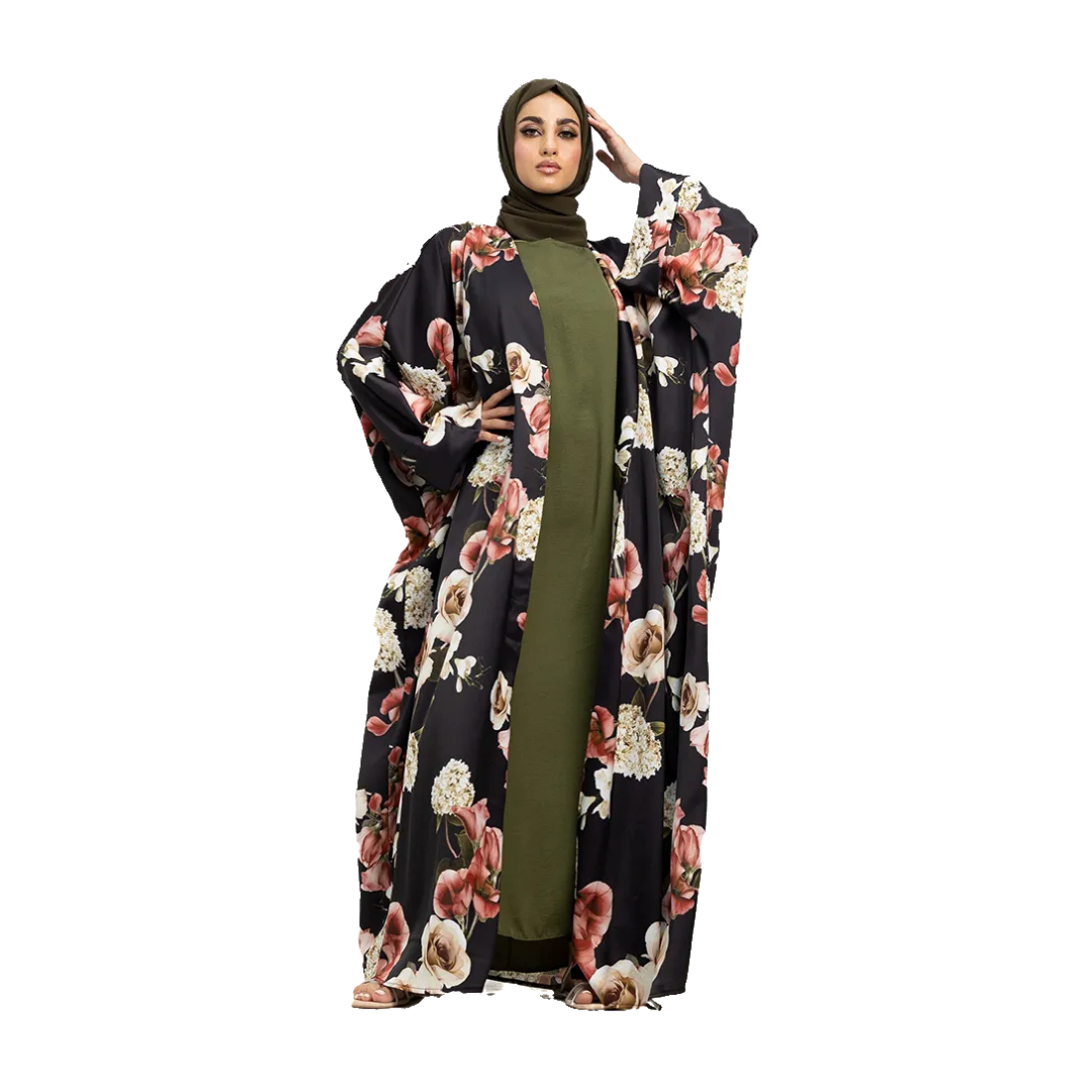 Satin Batwing Abaya