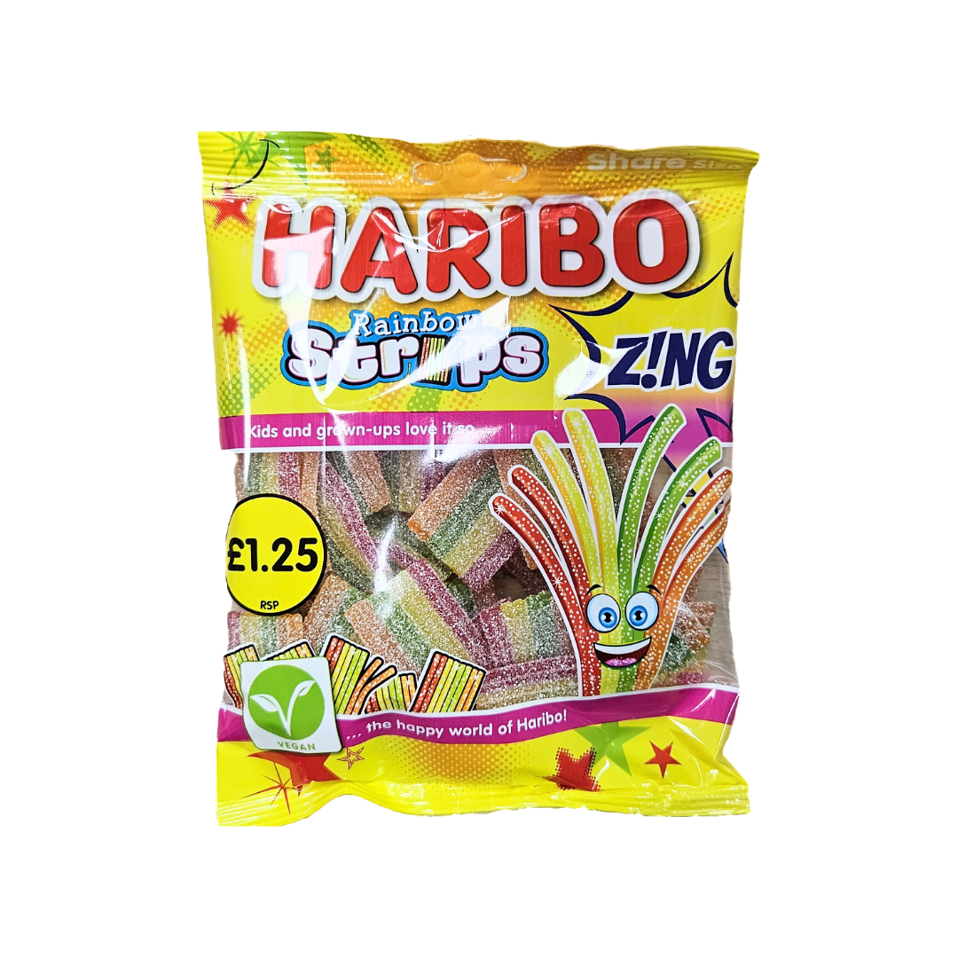 Haribo Rainbow Strips Zing 130g