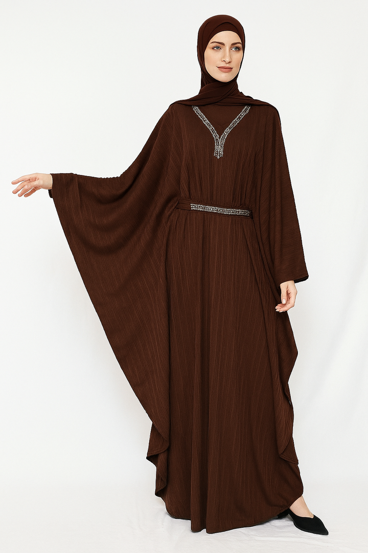 Embellished Kaftan Abaya One Size