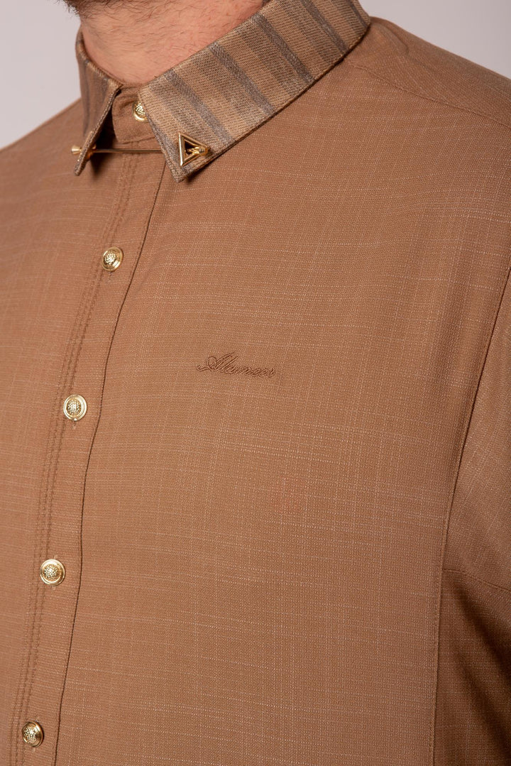 Luxury Sand Gold Thobe & Jubba – Al Ameer
