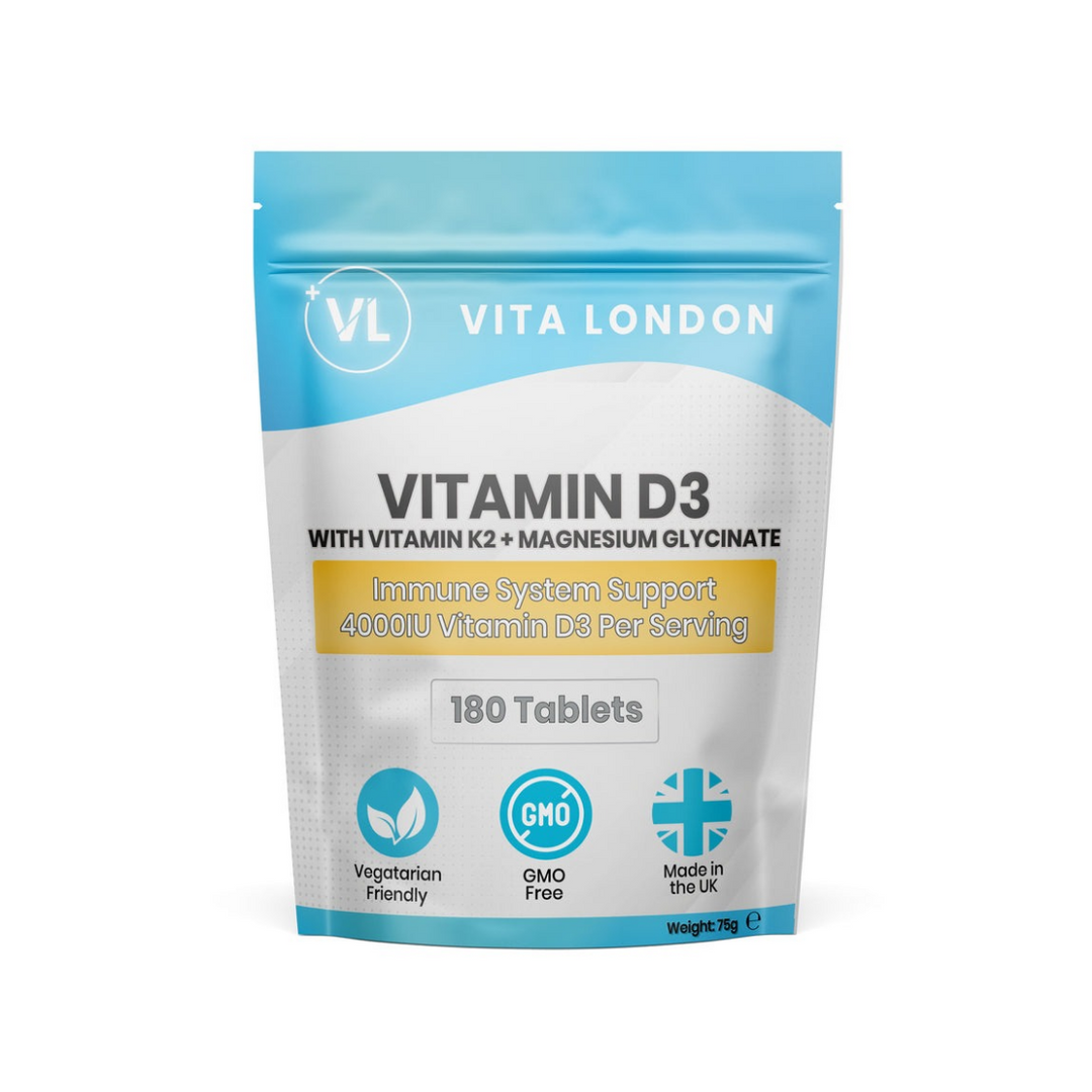 Vitamin D3 + K2 - 4000iu (180 Tablets)