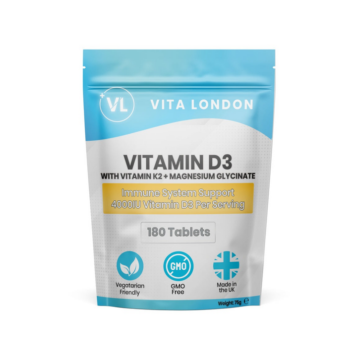 Vitamin D3 + K2 - 4000iu (180 Tablets)