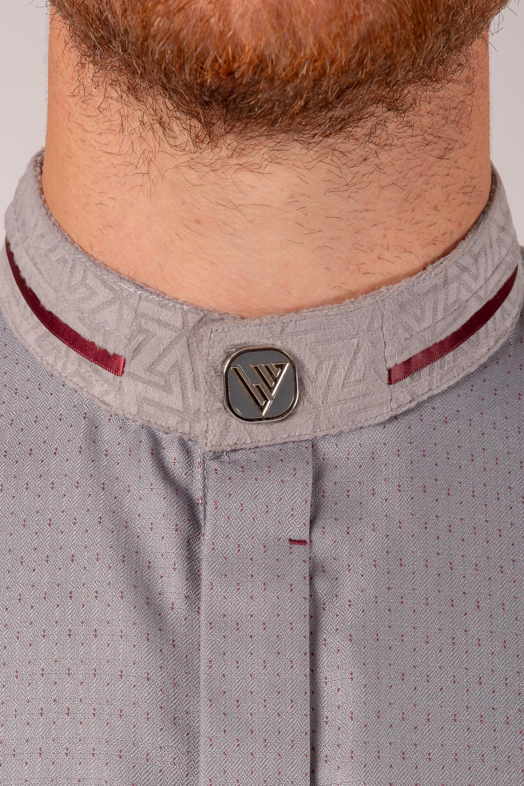 Luxury Grey & Red Thobe & Jubba – Lawung