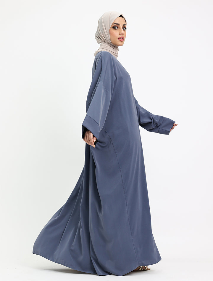 Denim Blue Essential Batwing Abaya