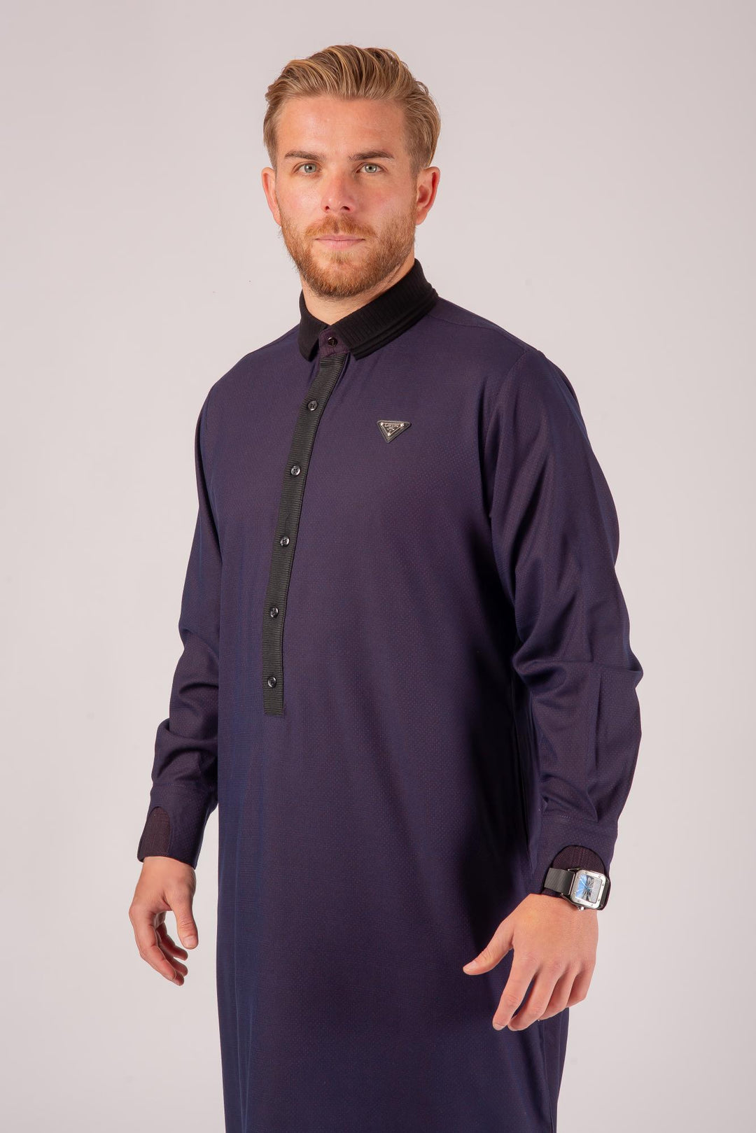 Luxury Dark Purple Velvet Thobe & Jubba – Lawung