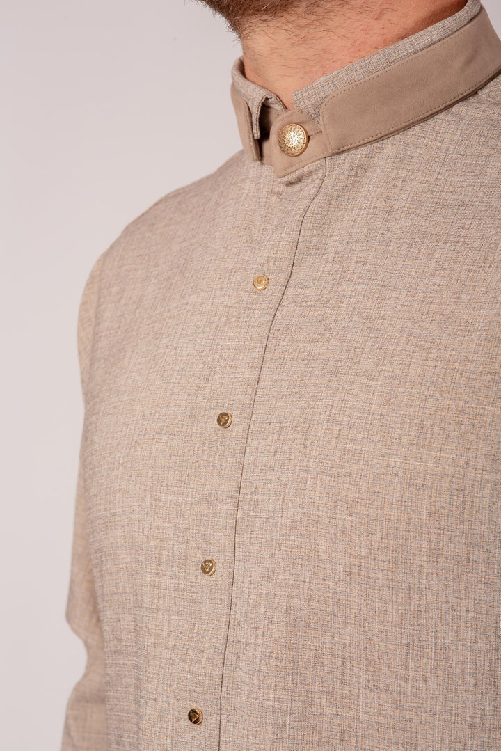Luxury Cream & Brown Thobe & Jubba – Al Ameer