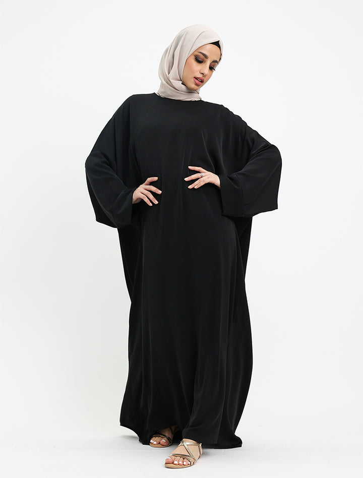 Black Essential Batwing Abaya