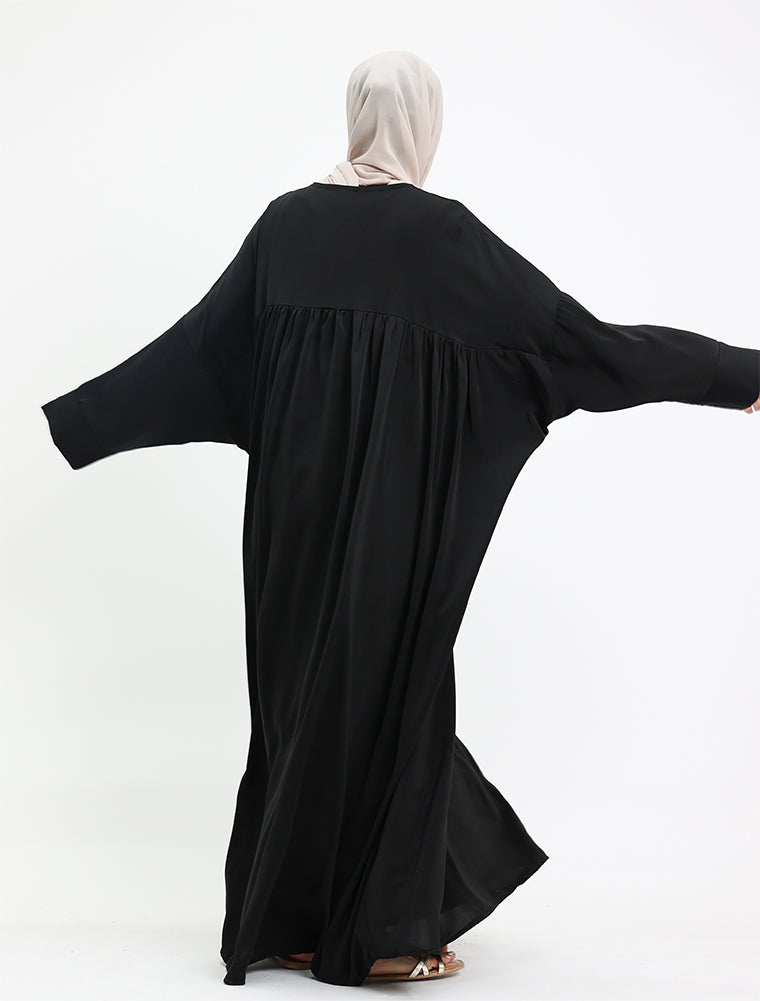 Black Essential Batwing Abaya