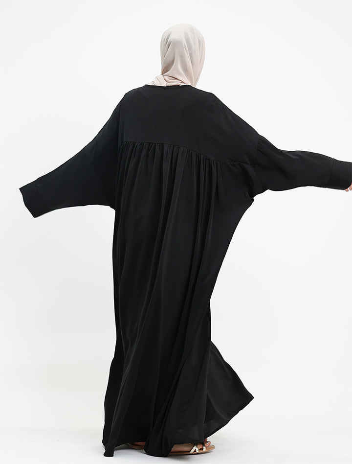 Black Essential Batwing Abaya