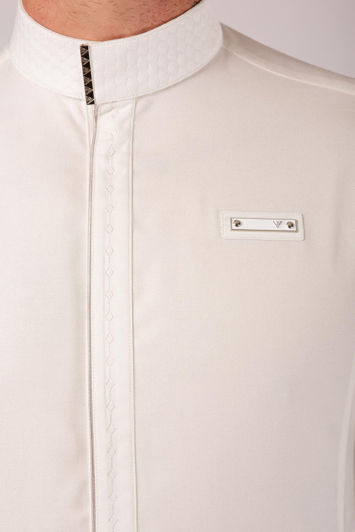 Luxury White Thobe & Jubba with Metallic Accent – Al Ameer