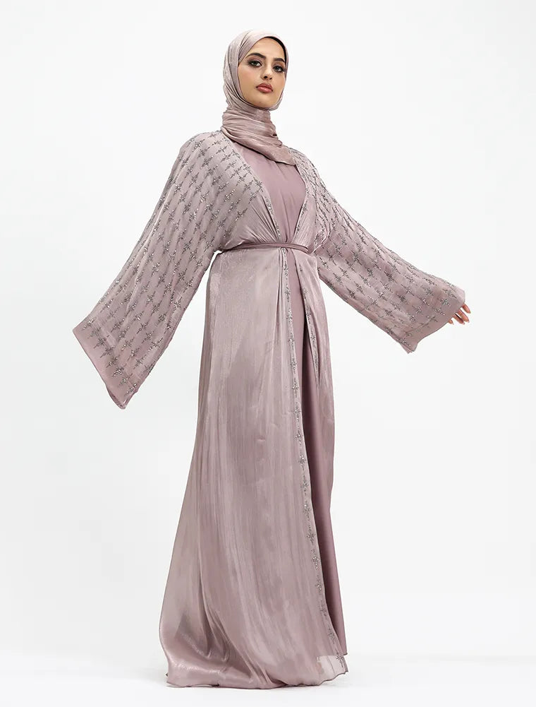 Rose Pink Dina Organza Batwing side