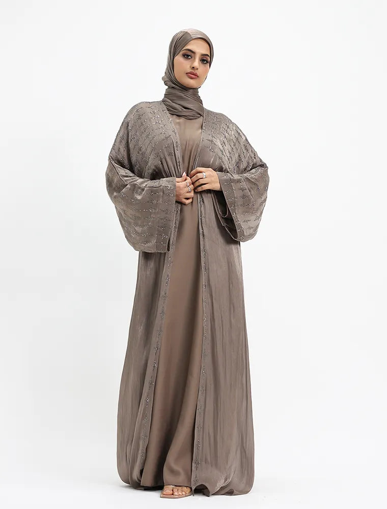 Mocha Dina Organza Batwing