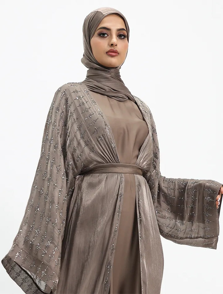 Mocha Dina Organza Batwing ideal for wedding
