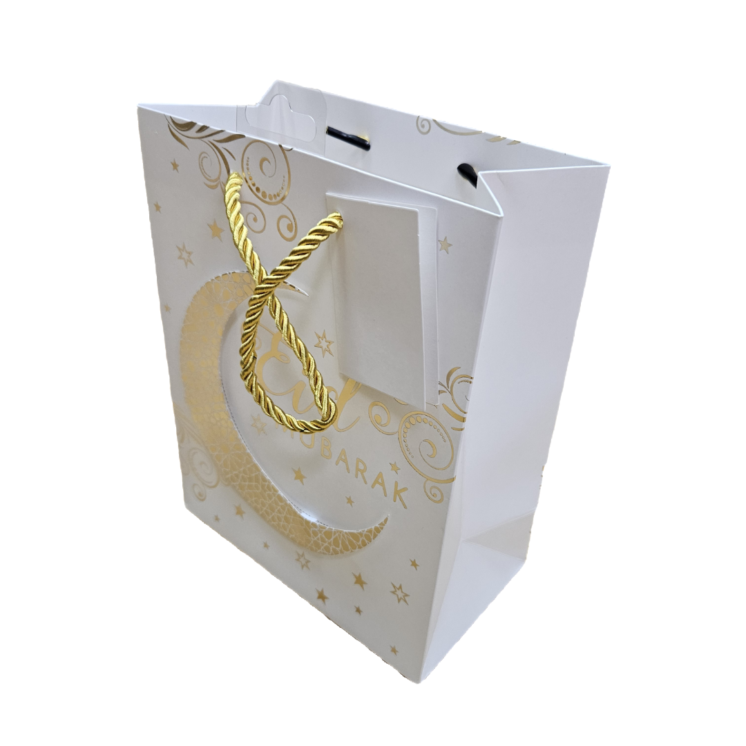 White Eid Mubarak Gift Bag