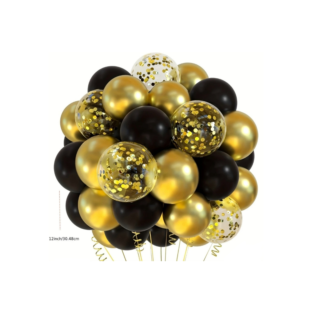 Black & Gold Balloon Set 20pc