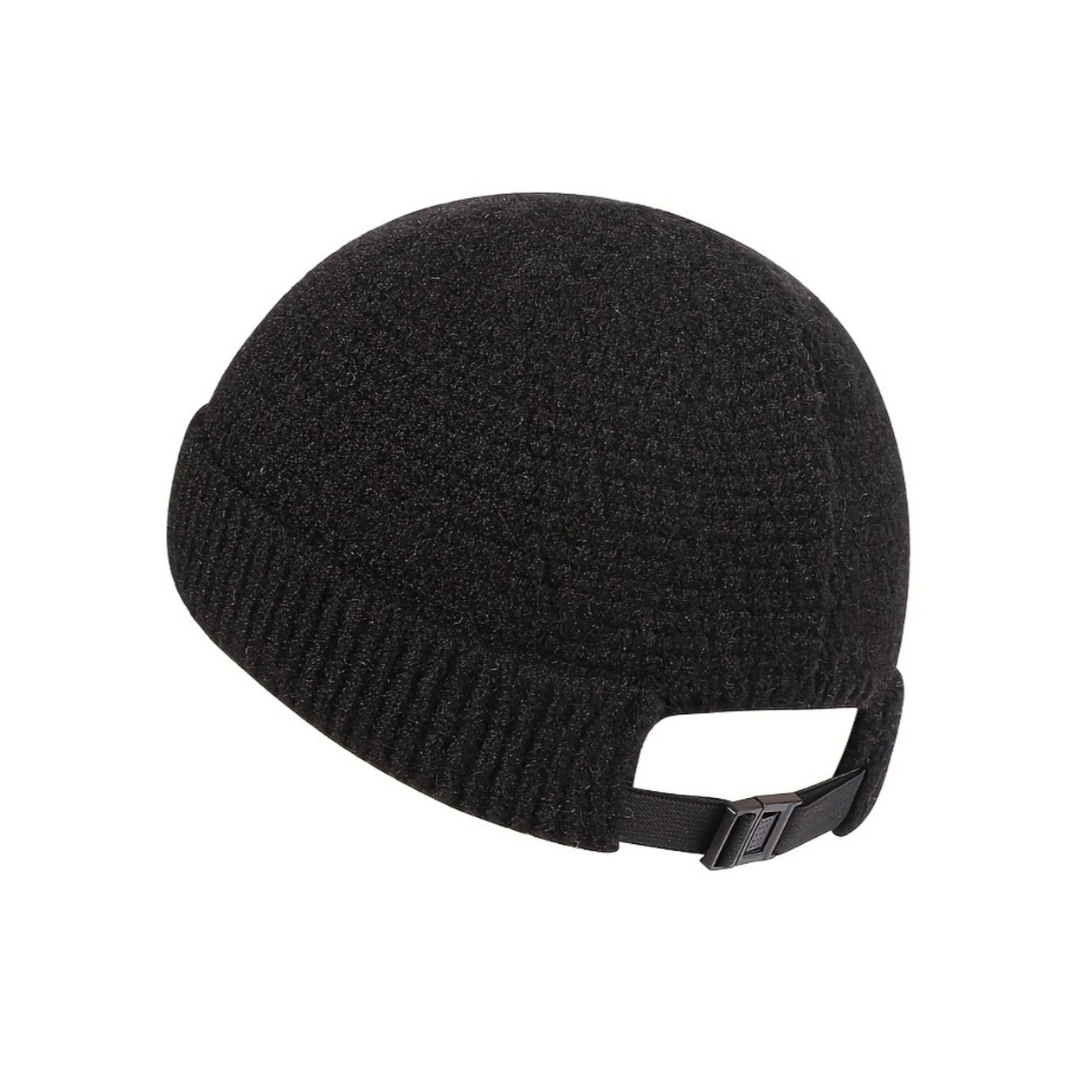 Mens Classic Wooly Docker Hat - Black