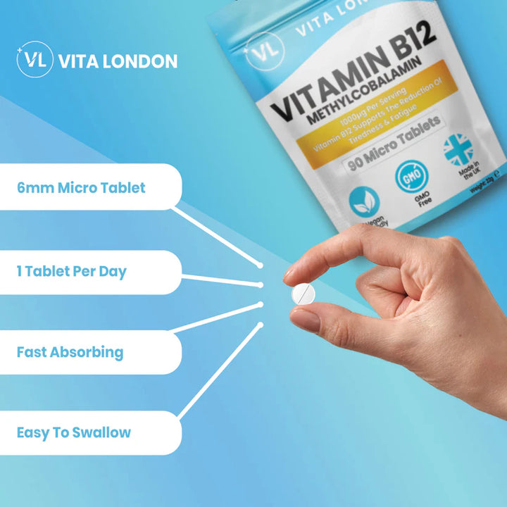 Vitamin B12 Methylcobalamin 1000ug (90 Micro Table