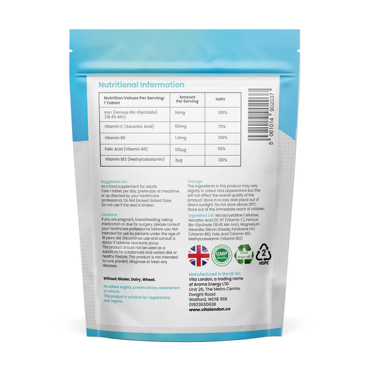 Gentle Iron + Energy Support Tablets | Enhanced Fo