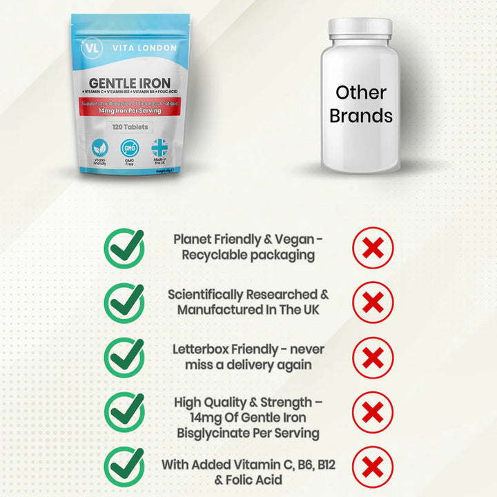 Gentle Iron + Energy Support Tablets | Enhanced Fo