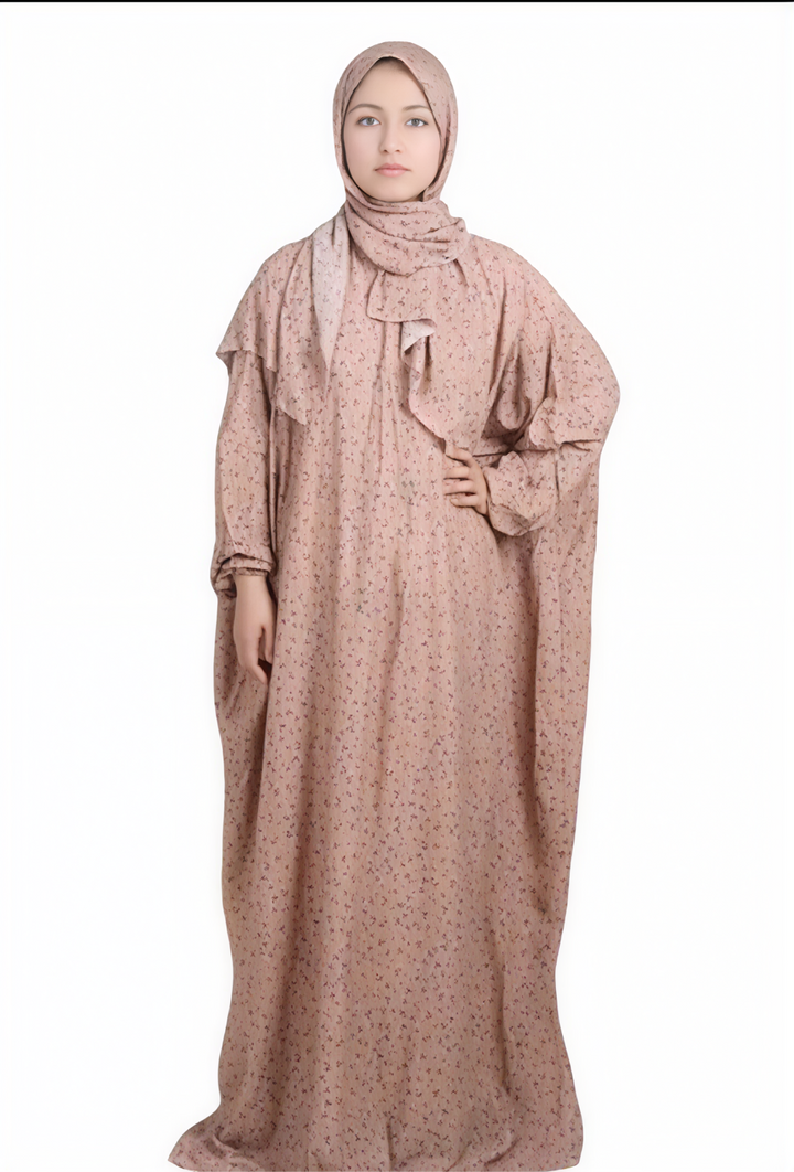 Prayer Maxi Floral Dress Abaya One Size