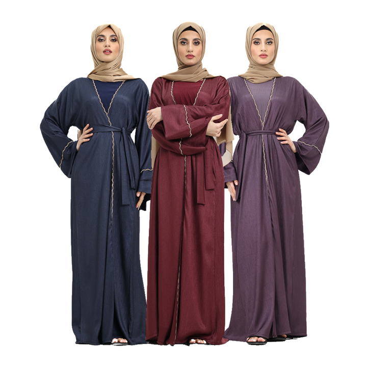 2 Piece Organza abaya