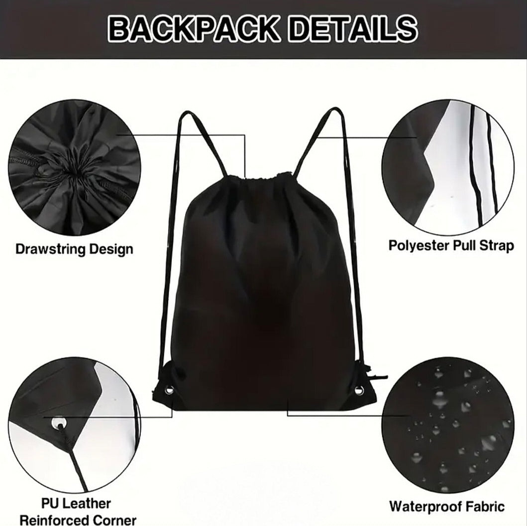 Hajj & Umrah Drawstring Bag - Black