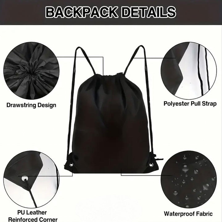 Hajj & Umrah Drawstring Bag - Black