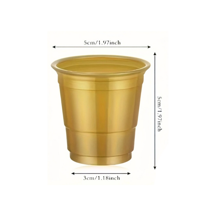 Gold Mini Disposable Cups 10pc