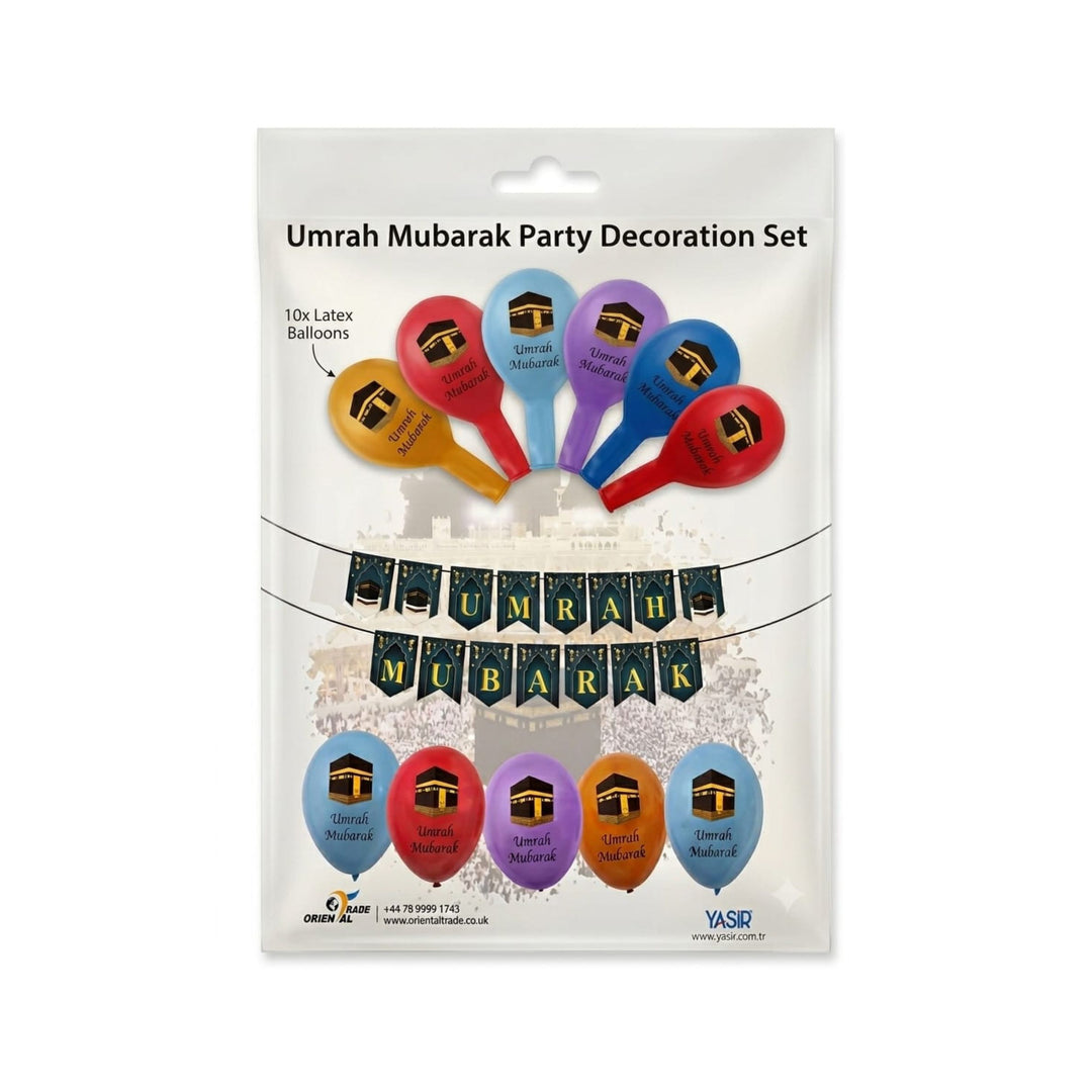 Umrah Banner + Balloons Set