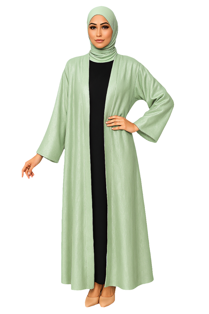 Shiny Open Abaya One Size