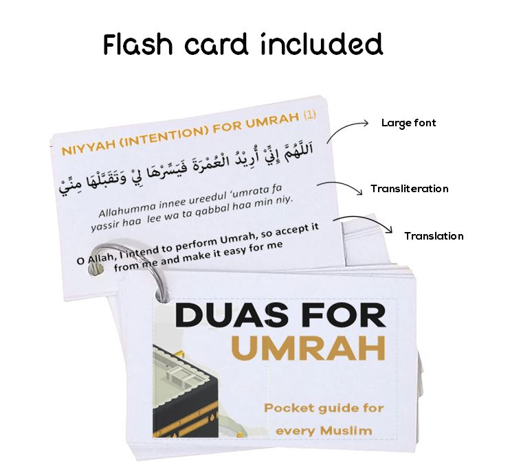 Umrah Dua Cards with Lanyard