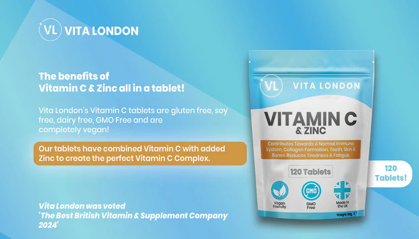 Vitamin C & Zinc Capsules | 120mg - 100mg Vitamin