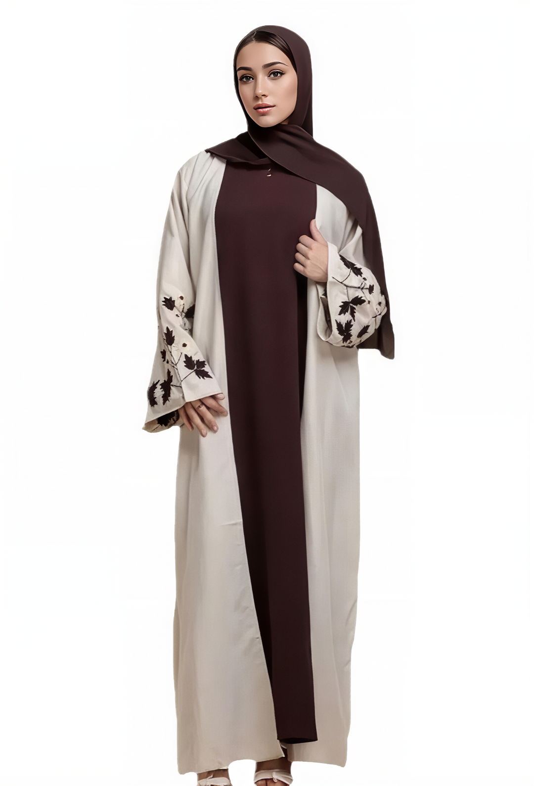 Apricot Open Abaya One Size