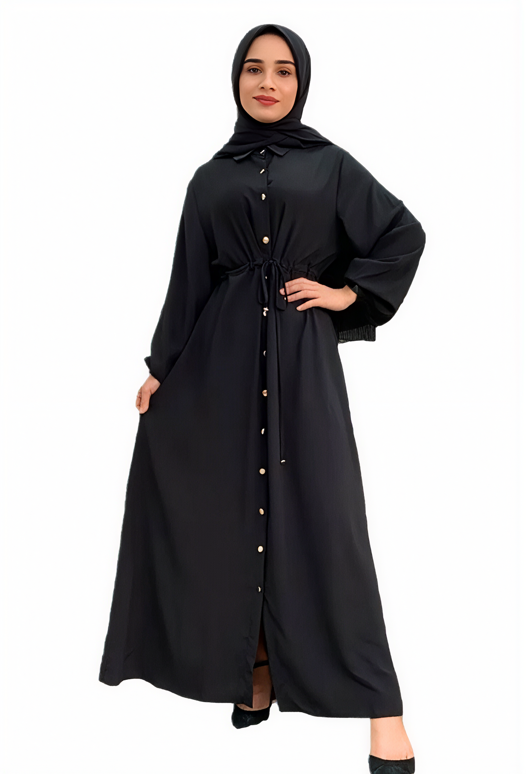 Sakina Long Abaya One Size Black
