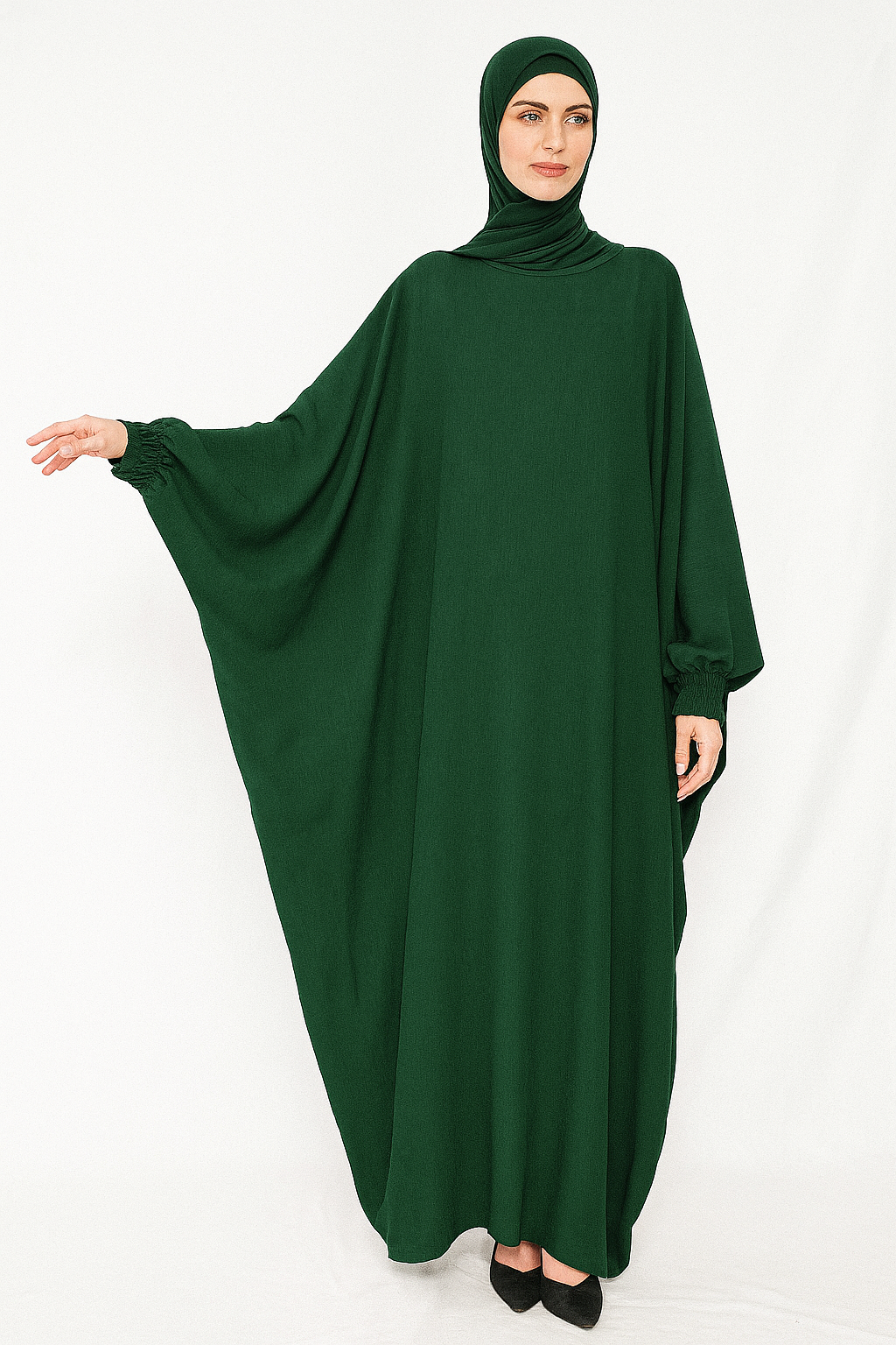 Batwing Cuff Sleeve Abaya One Size