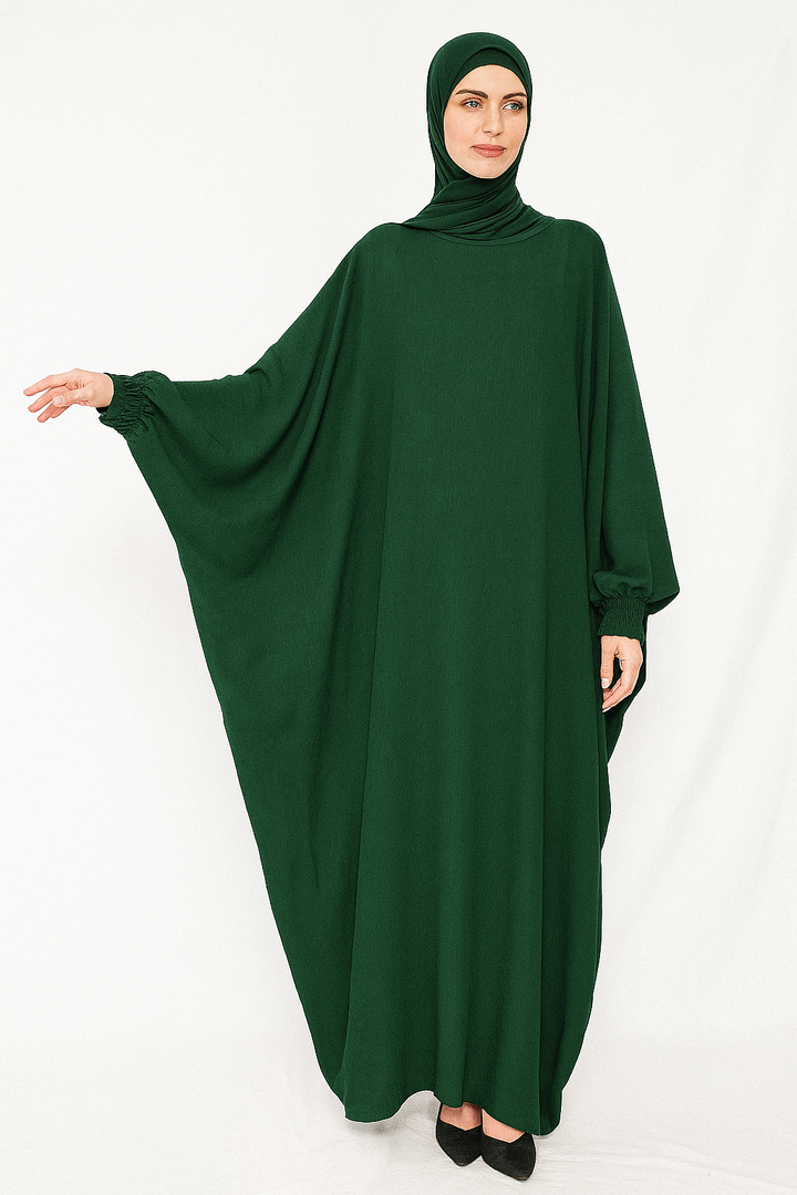 Batwing Cuff Sleeve Abaya One Size