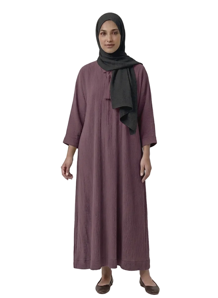 Minimalist Crinkle Abaya (ZA1512)