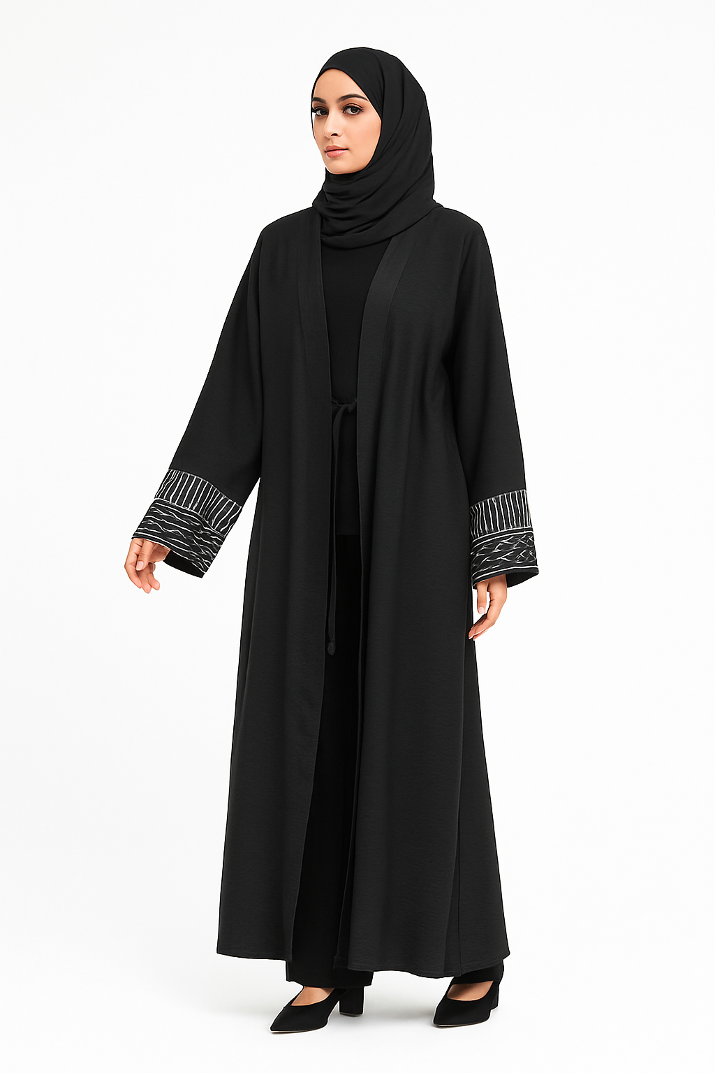 Palestine Keffiyeh Embroidery Abaya