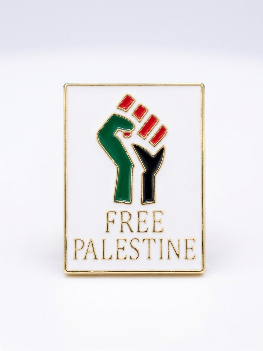 Free Palestine Fist Pin