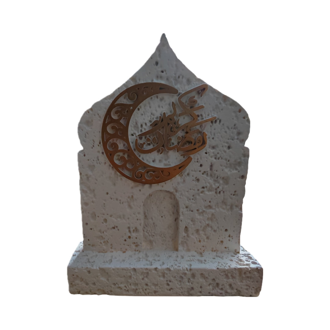 Ramadan Kareem Musalla Stone Ornament - White