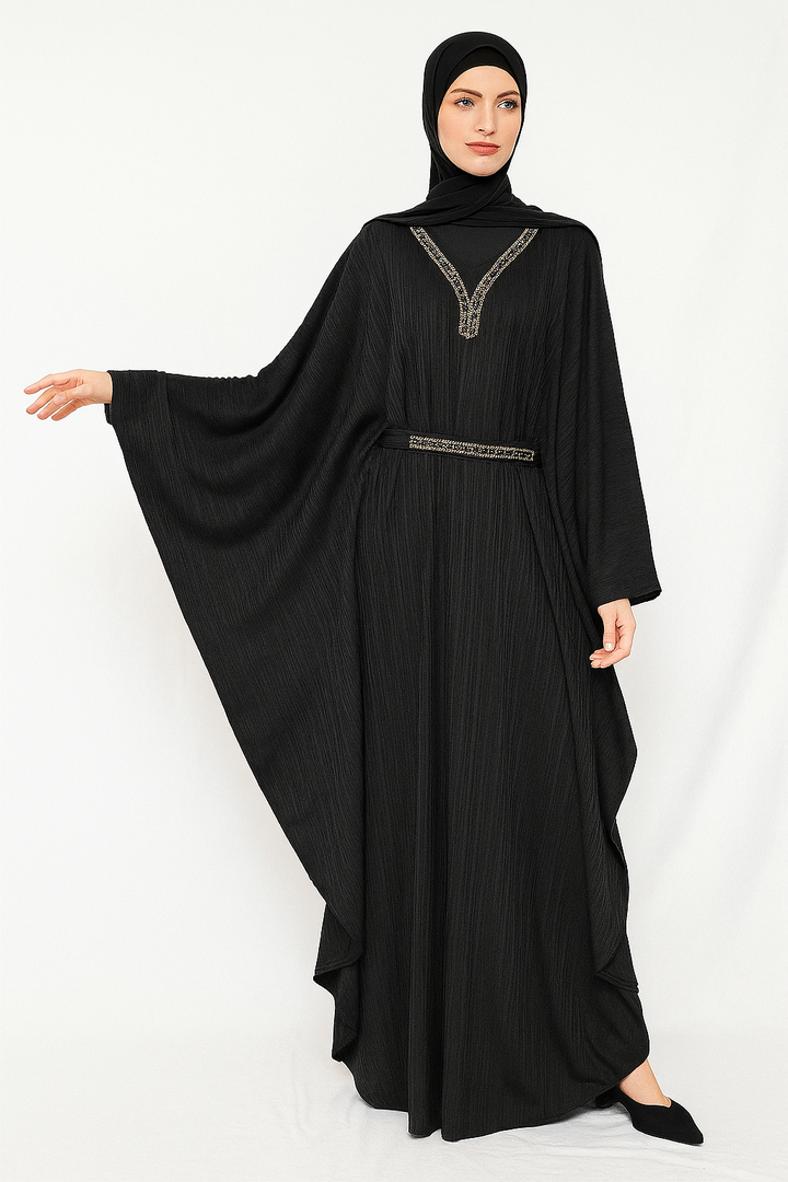 Embellished Kaftan Abaya One Size