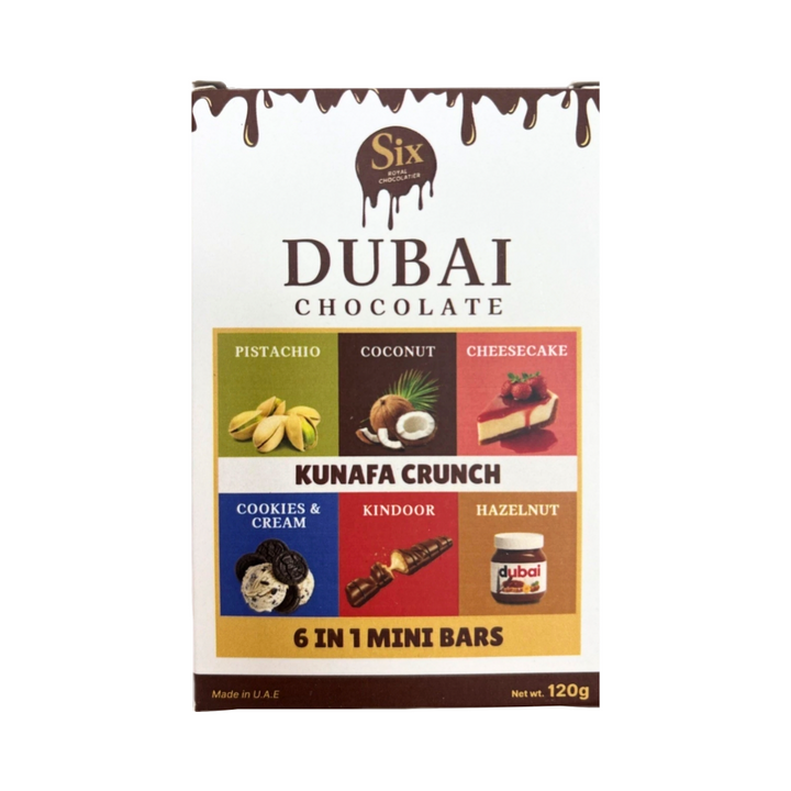 Dubai Kunafa Chocolate 6 in 1 - 120g