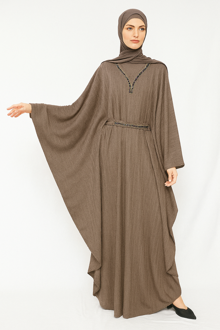 Embellished Kaftan Abaya One Size