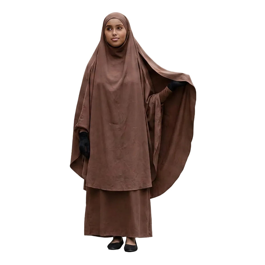 Single Layer Nida Khimar - Mocha