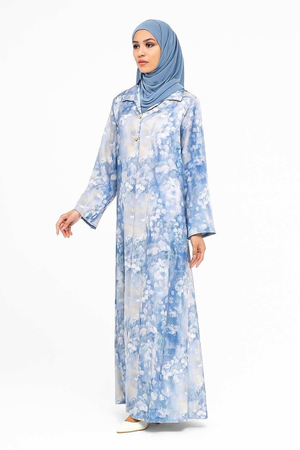 Floral Printed Collared Dress