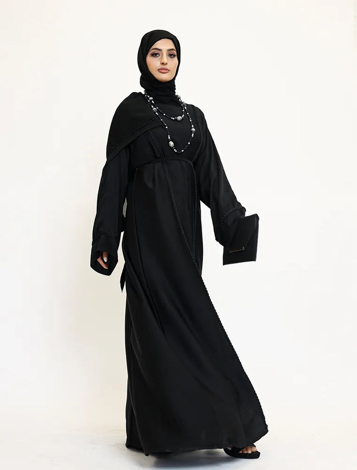 2 Piece Black Kyra Abaya (ZA540)