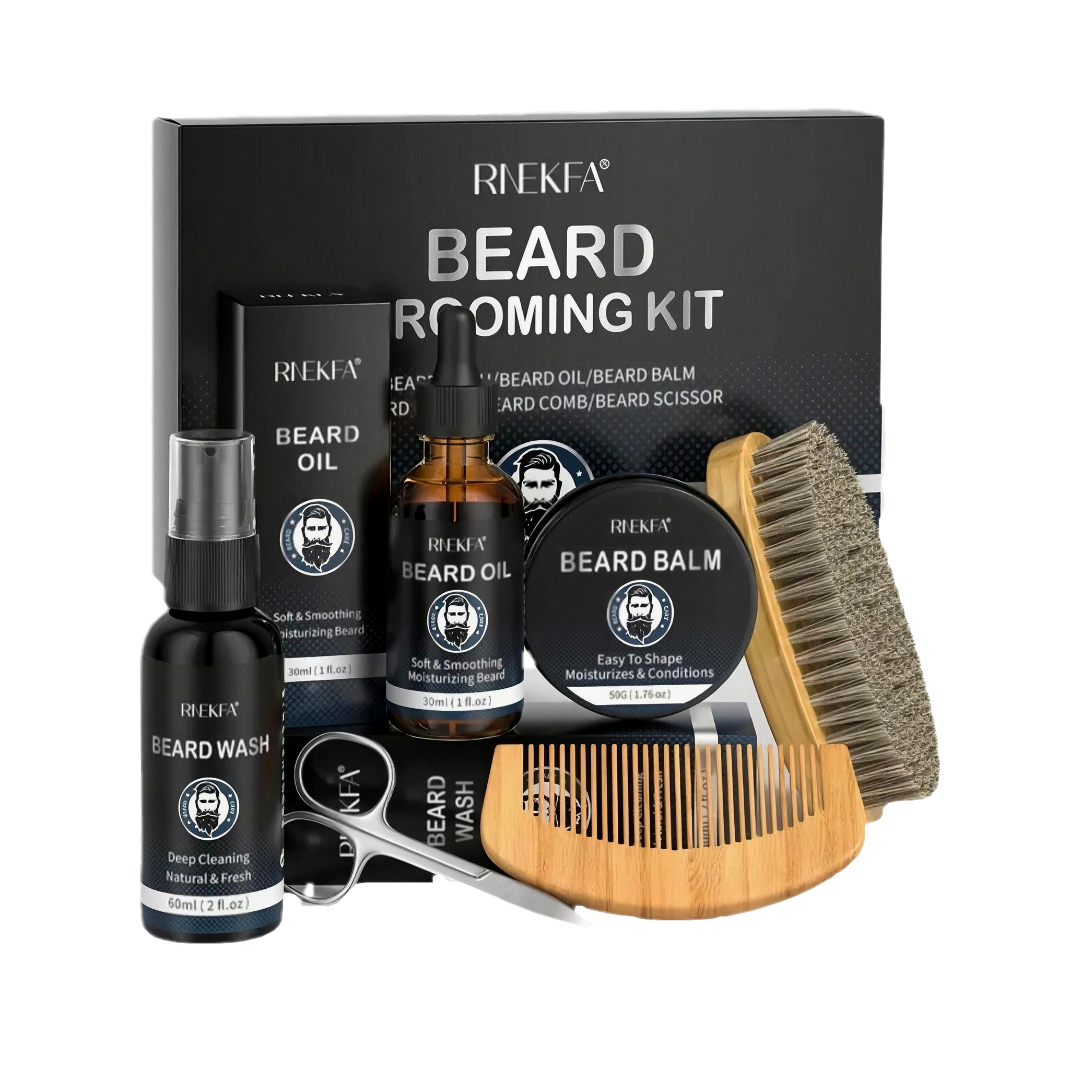 Mens Beard Grooming Kit - 6 piece set