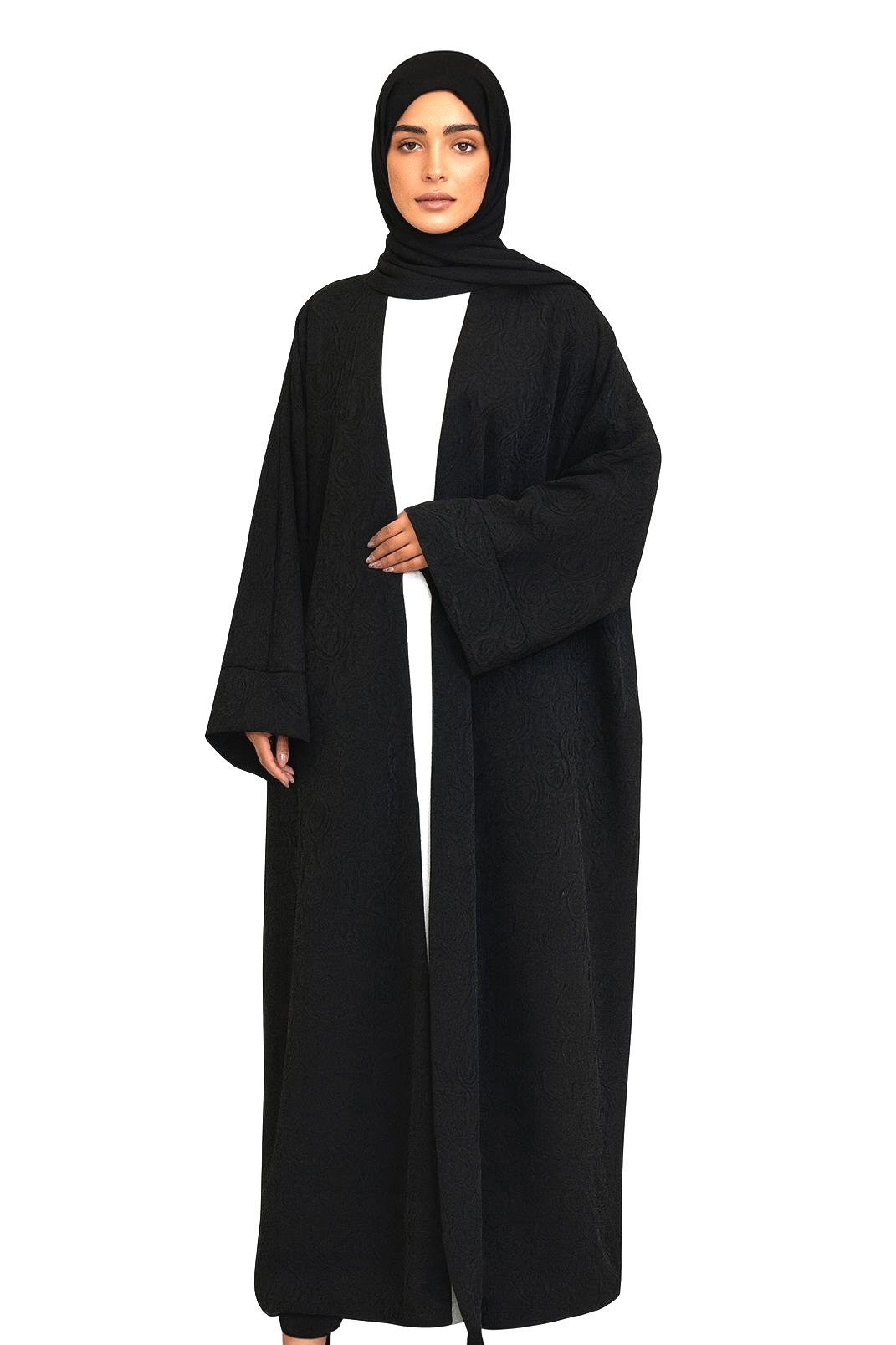 Khaleeji Open Abaya One Size Black