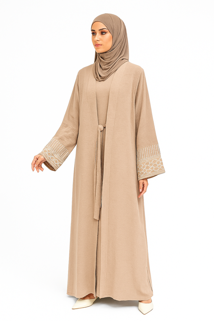 Palestine Keffiyeh Embroidery Abaya
