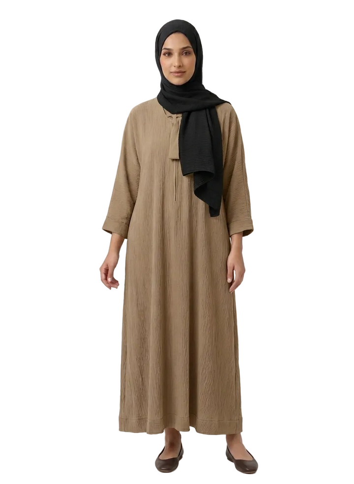 Minimalist Crinkle Abaya (ZA1512)